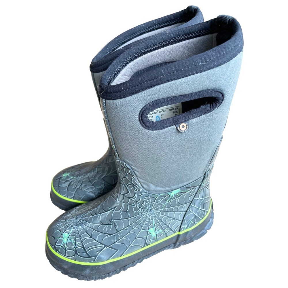 Bogs Kids Classic High Spiders II Rain Boots - Size 13